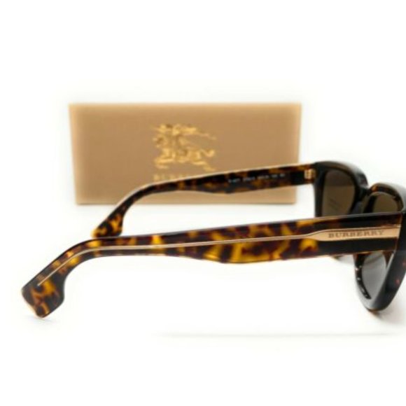 Burberry Women\'s Dark Havana Brown Sunglasses! main image 4